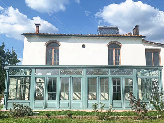 Aluminum glass sunroom in Italy