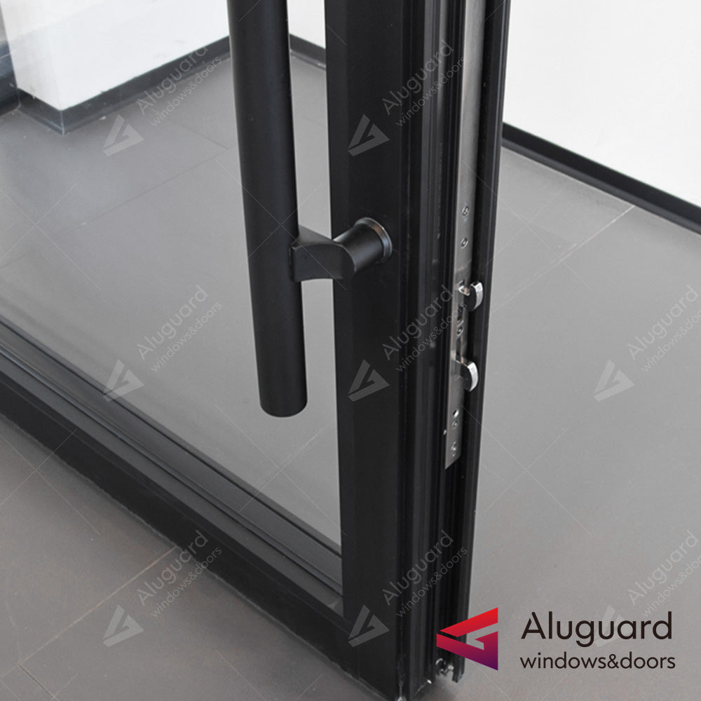 Customized Minimalist Aluminum Glass Patio Pivot Doors