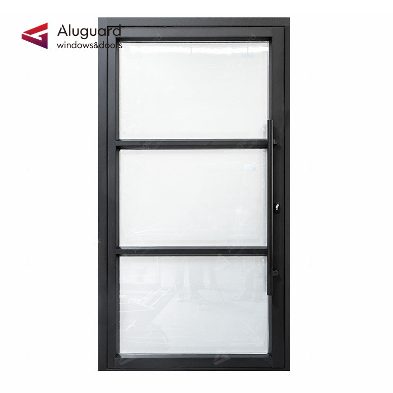 Customized Minimalist Aluminum Glass Patio Pivot Doors