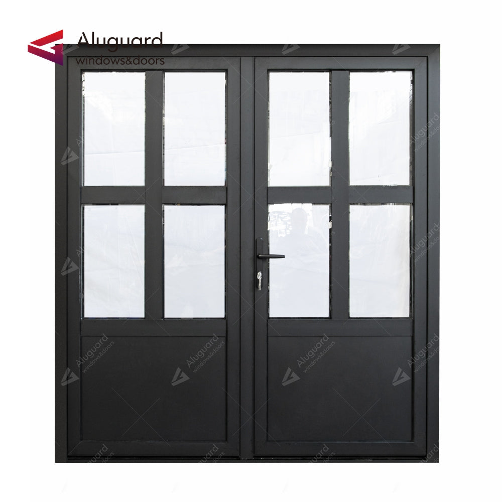 Customized Minimalist Aluminum Glass Patio Casement Hinged Doors