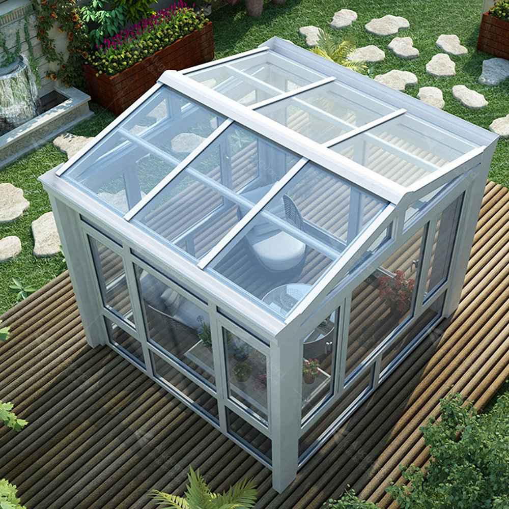 Customized Aluminum profile glass house insulated Low-E glass sunroom