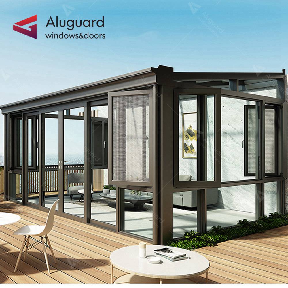 Customized Aluminum profile glass house insulated Low-E glass sunroom