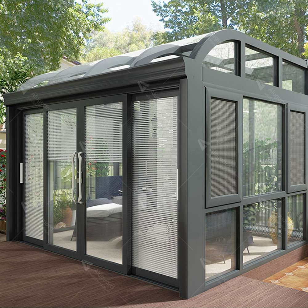 Customized Aluminum profile glass house insulated Low-E glass sunroom